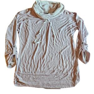 Chance or Fate Sweater Womens Cowl Neck Lace Detail Sweatshirt Top Size XL (633)